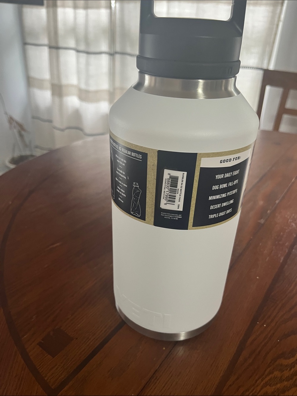 Yeti Rambler 64 oz Bottle - White with Gray Lid - Picture 2 of 6